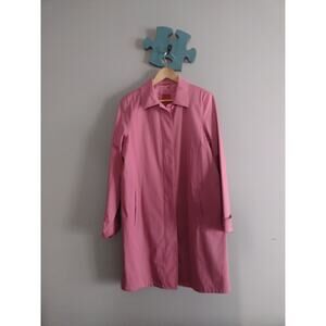 Esprit Pink Womens Trench Coat Medium Barbiecore